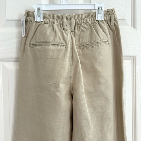 NWT Arizona Women Junior Wide Leg Khaki Tan Pants Sz 0 Classic Pocket Uniform - Picture 8 of 12